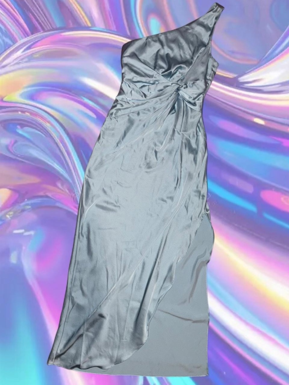 y2k style one shoulder formal midi/maxi dress - abercrombie & fitch, sz xsp